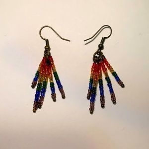 Rainbow Bead Earrings
